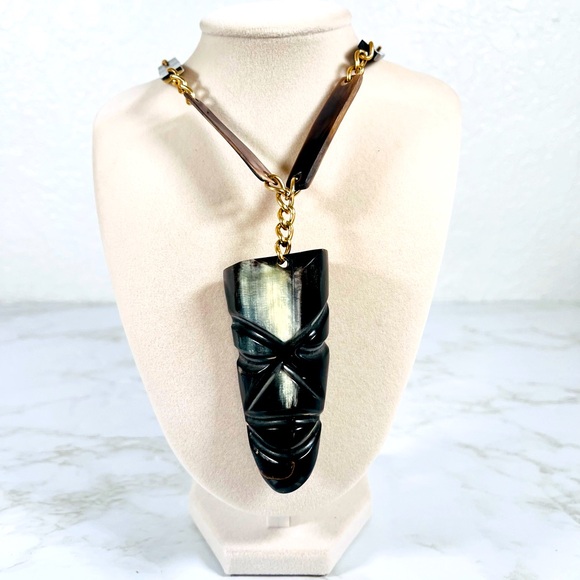 Jewelry - Aztec Carved Pendant Necklace